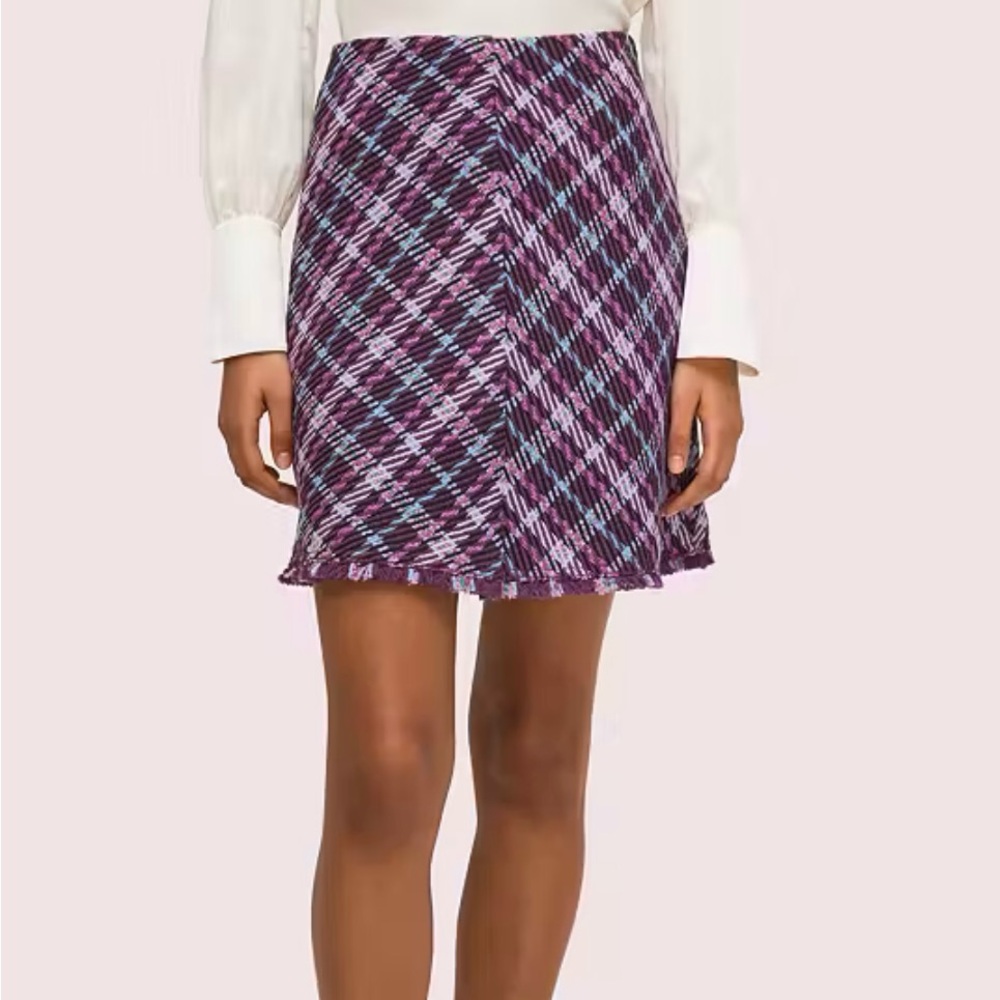 Kate Spade Purple Plaid Skirt